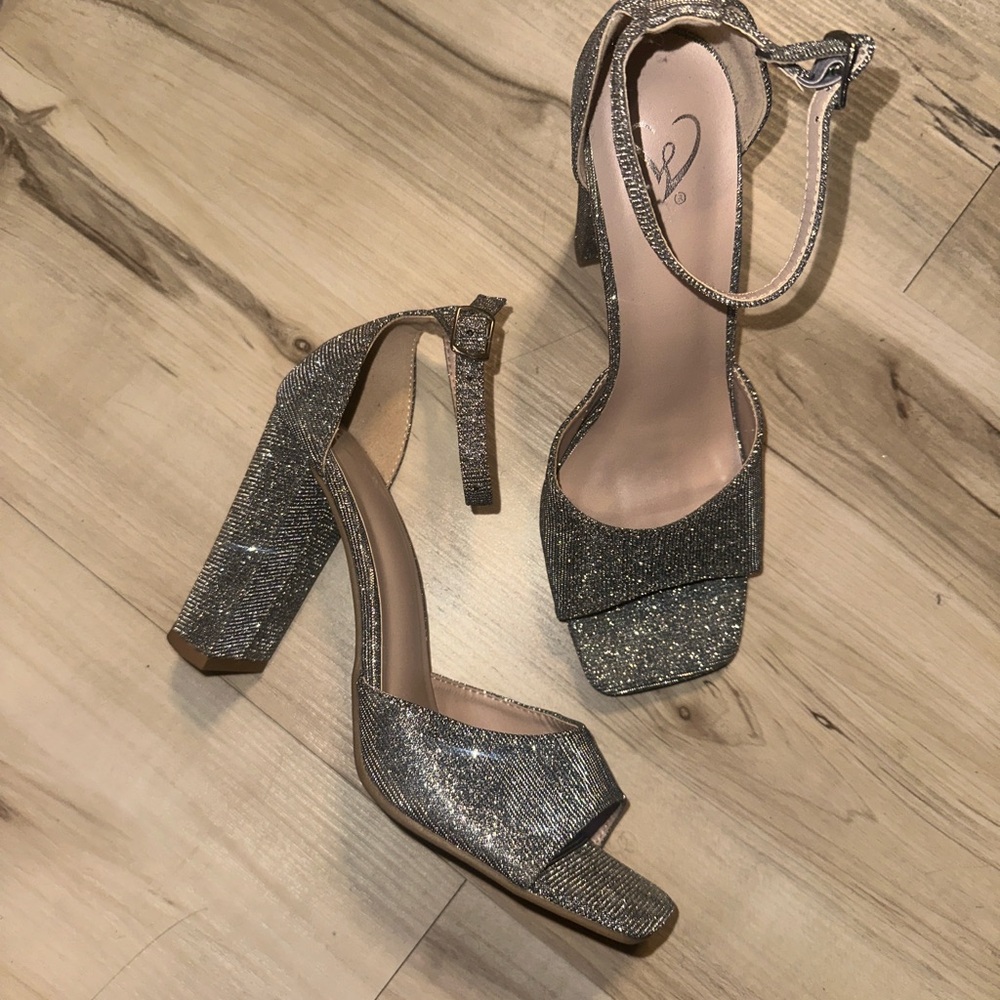 Sliver Sparkle heels